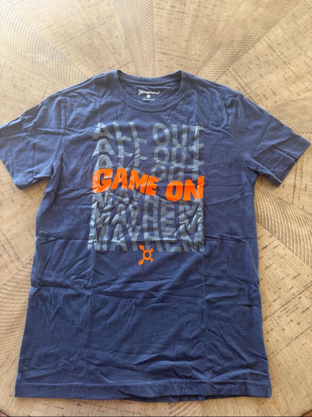 Orangetheory Navy Tee with Orange "GAME ON" Print